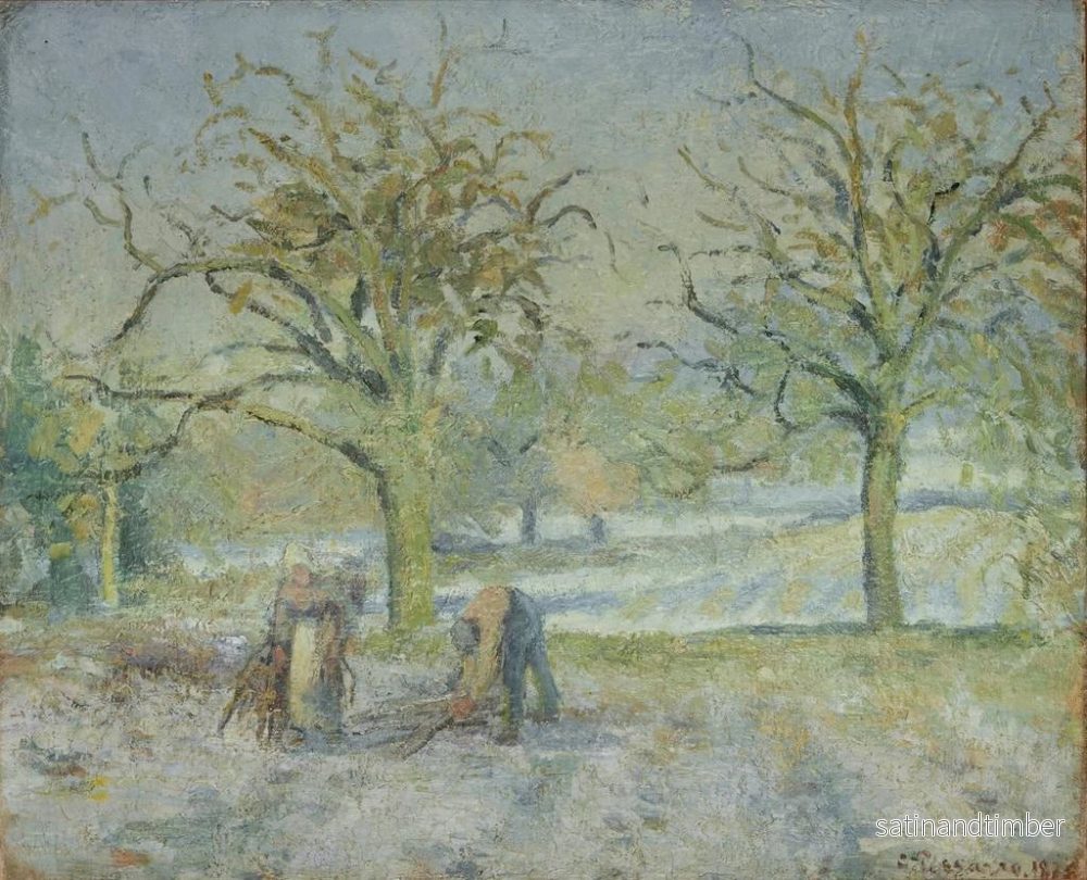Reproduktion av målningen vinterlandskap - Camille Pissarro - Bild 2