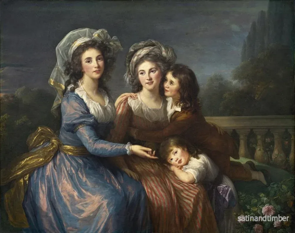 Reproduktion av målningen La marquise de Pezay och marquise de Roug med sina söner Alexis och Adrien - Elisabeth Louise Vigée Le Brun - Bild 2