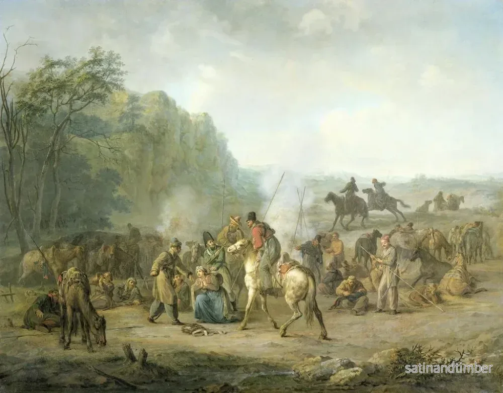 Reproduktion av målningen Bivouac cosaque 1813 - Louis Moritz - Bild 2