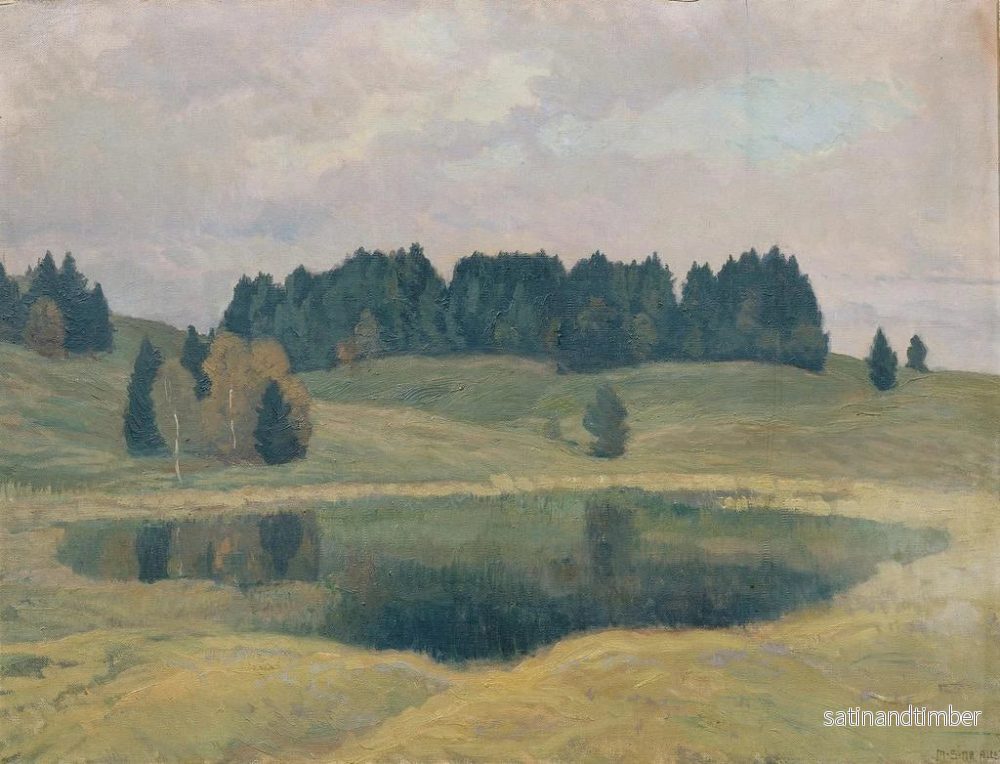 Reproduktion av målningen Kväll vid sjön Mittenwald - Mathilde SittaAll - Bild 2