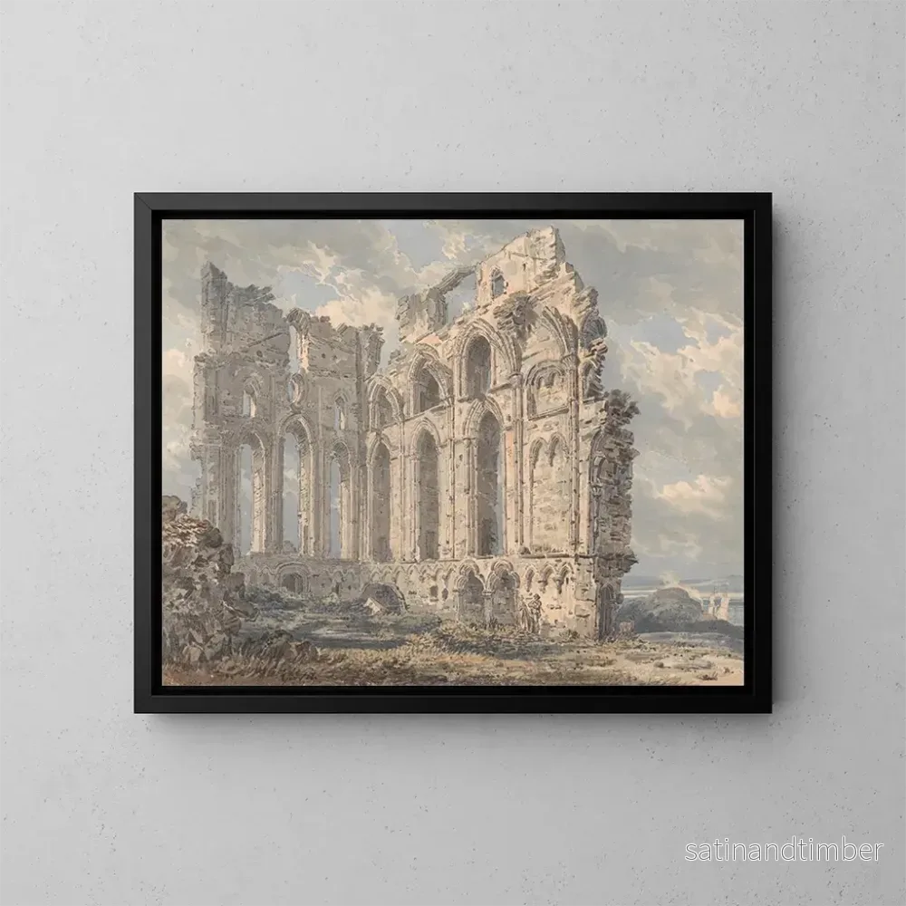 Reproduktion av målningen Prieuré de Tynemouth, Northumberland - Thomas Girtin
