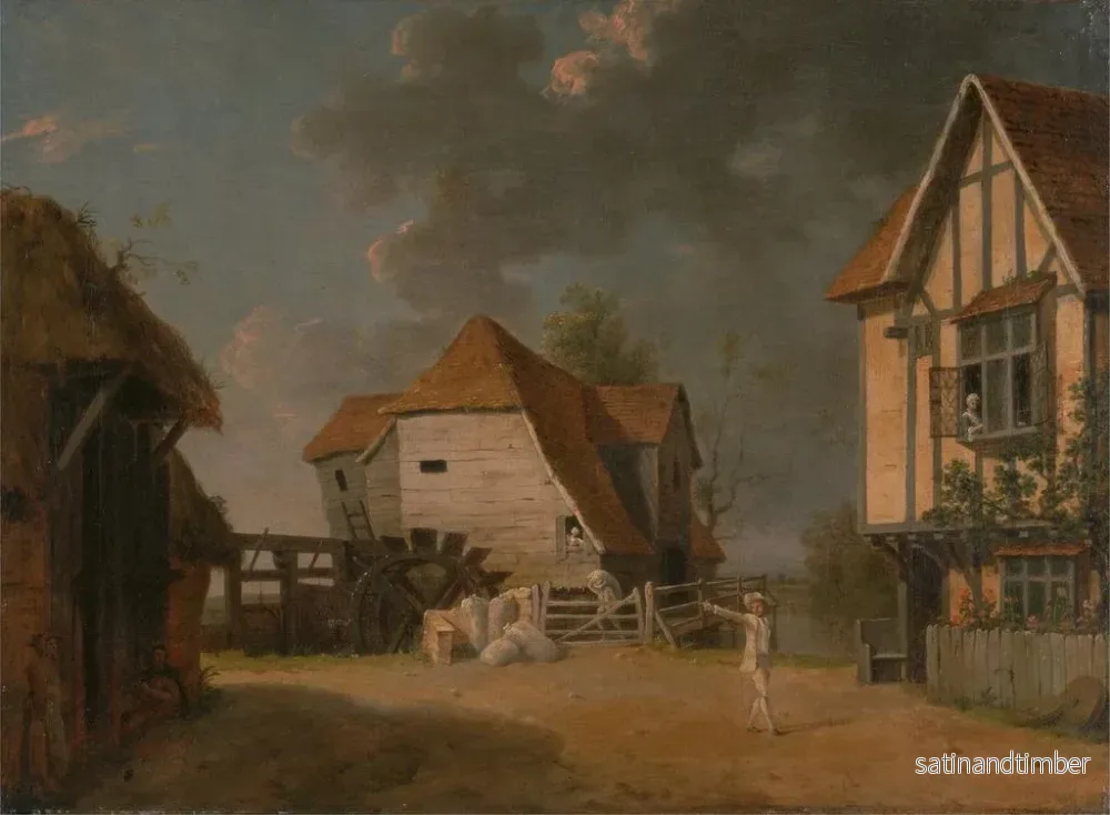 Reproduktion av målningen En scen från La Servante du moulin - John Inigo Richards - Bild 2