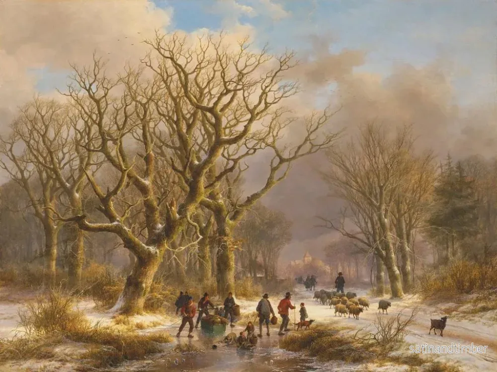 Reproduktion av målningen Vintertid - Johann Bernhard Klombeck - Bild 2