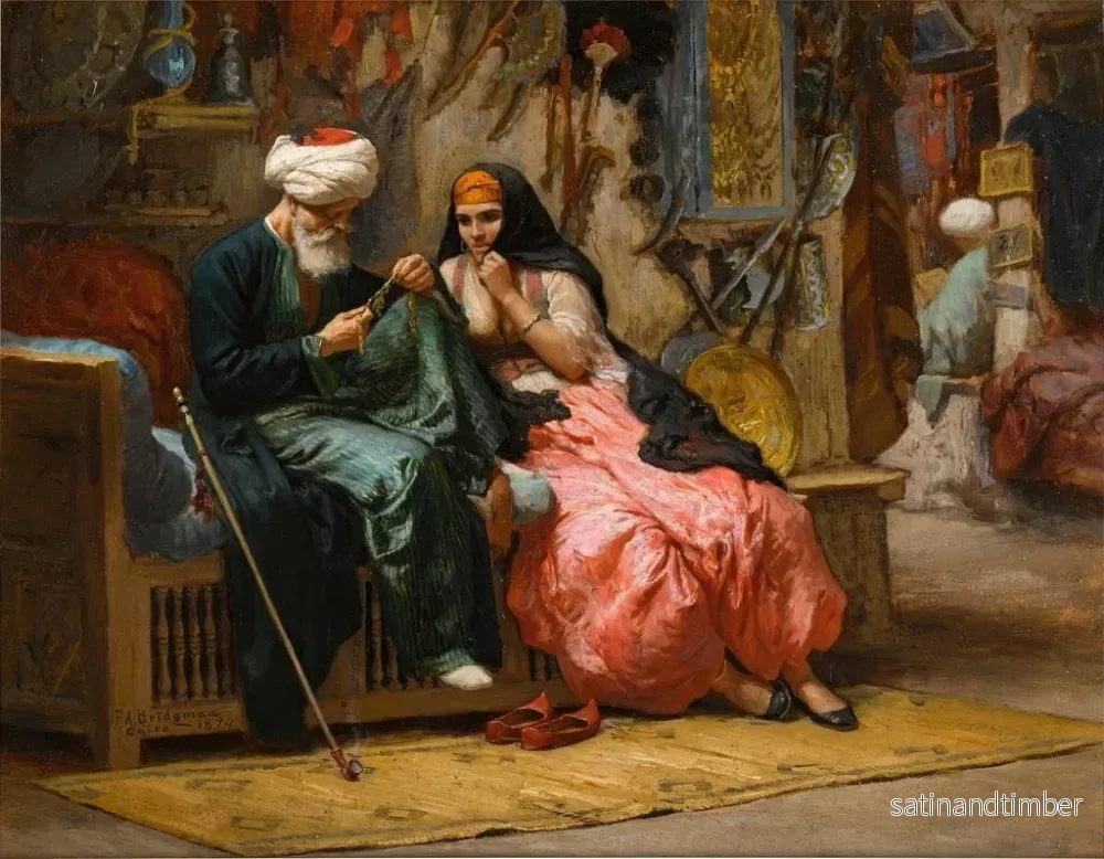 Reproduktion av målningen Ett värdefullt smycke - Frederick Arthur Bridgman - Bild 2