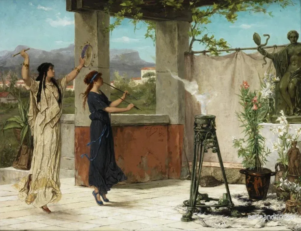 Reproduktion av målningen Dansare i templet - Victor Lagye - Bild 2