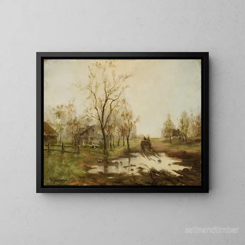 Reproduktion av målningen Våren på landsbygden - Isaac Levitan