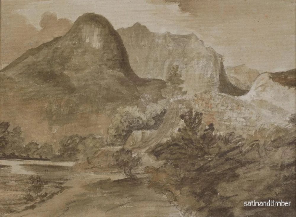 Reproduktion av tavlan Klippan vid slottet, Borrowdale - John Constable - Bild 2