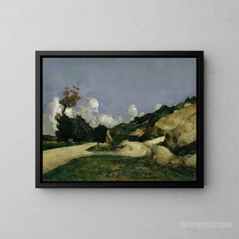 Reproduktion av målningen La Route - Paul Cézanne