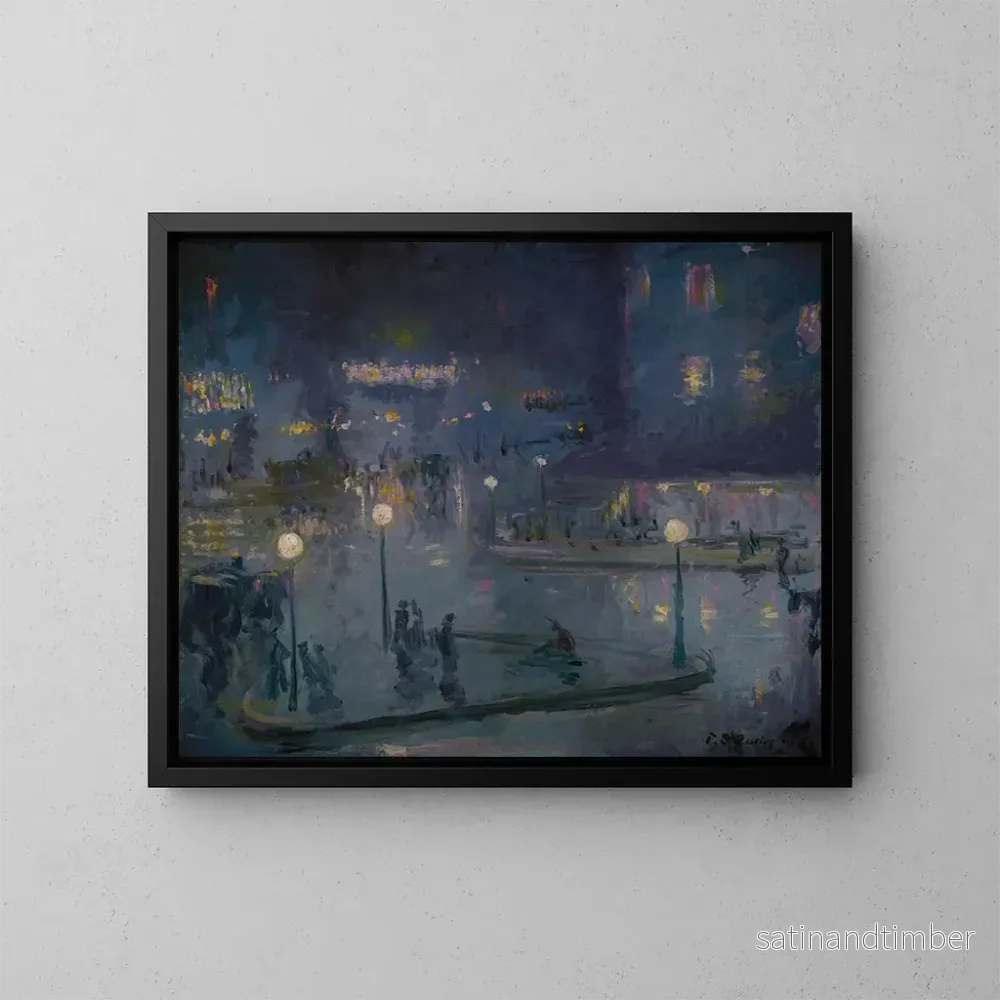Reproduktion av målningen Place de Rome la nuit - Theodore Earl Butler