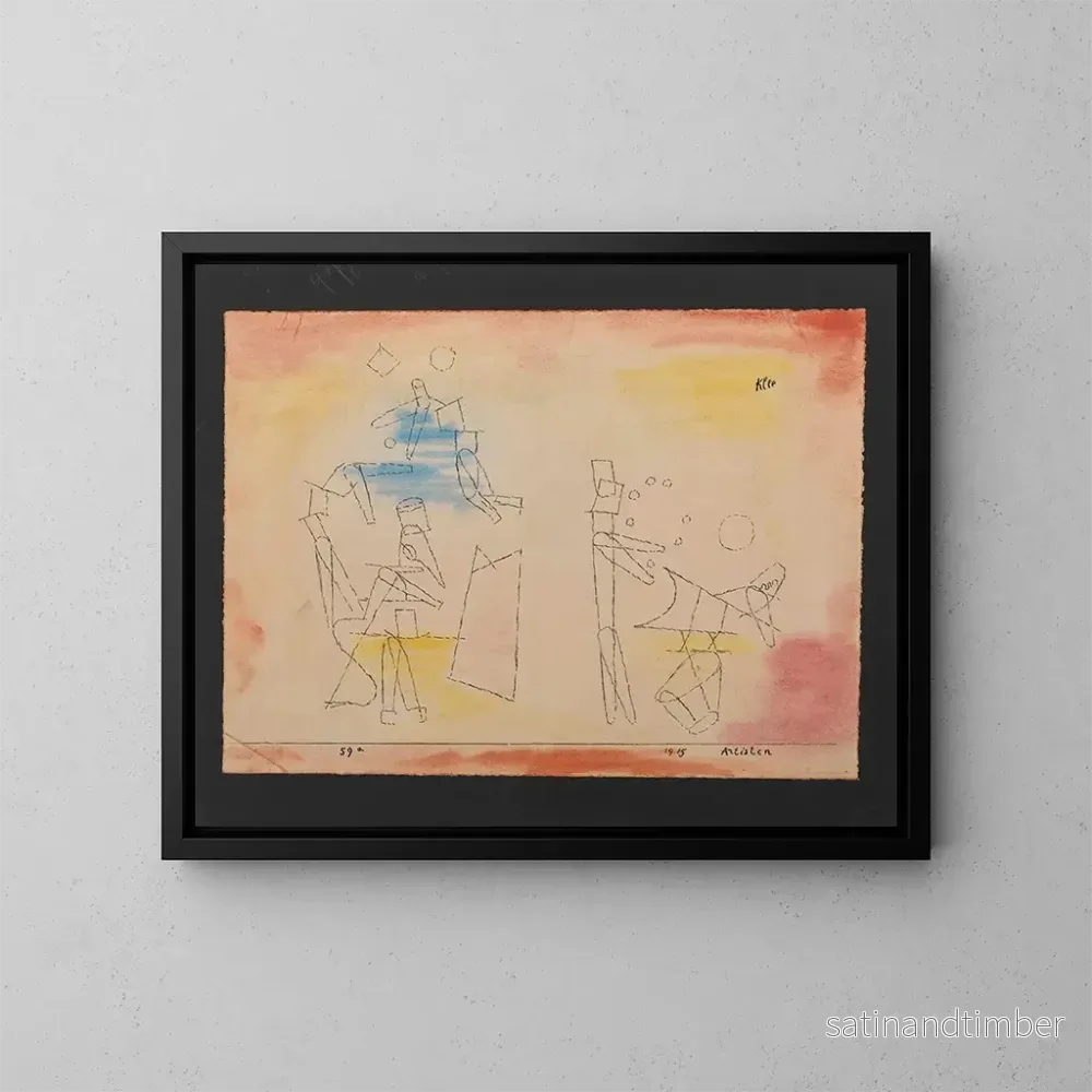 Reproduktion av målningen Akrobater - Paul Klee