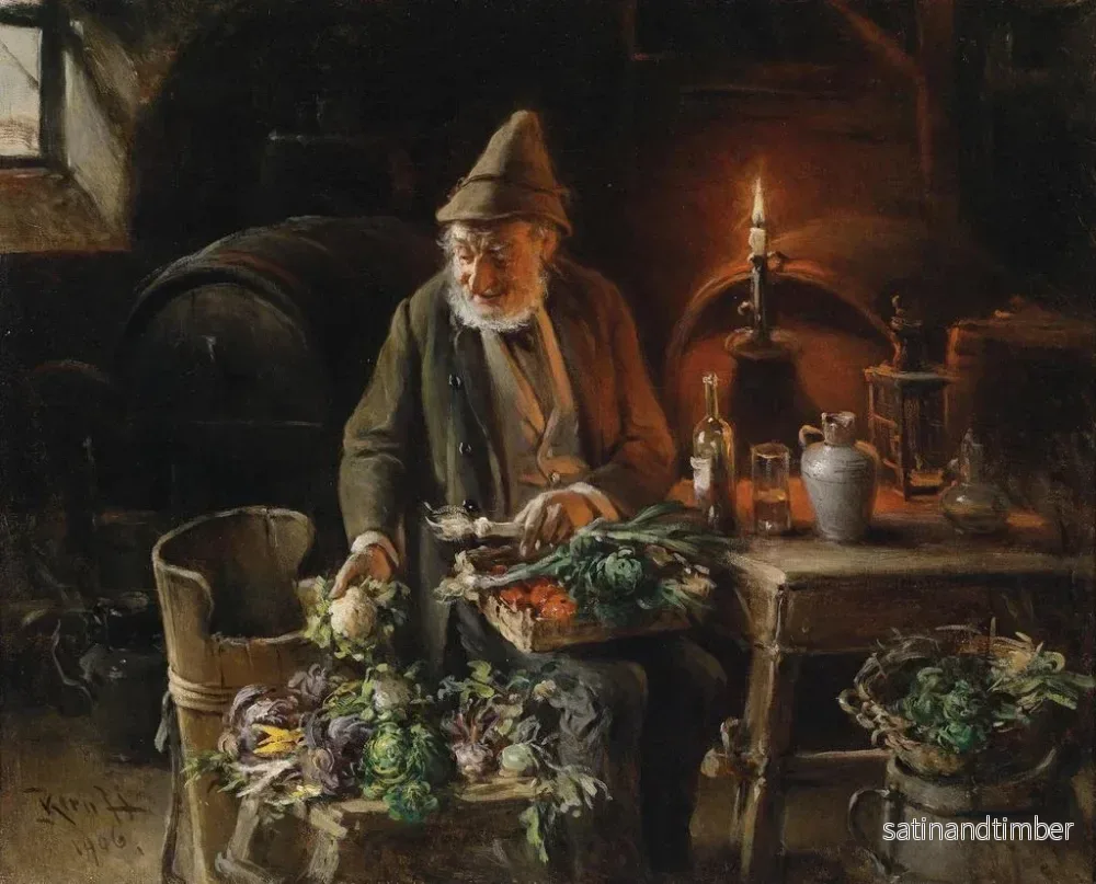 Reproduktion av målningen Säljare av ädelstenar i vinkällaren - Hermann Kern - Bild 2