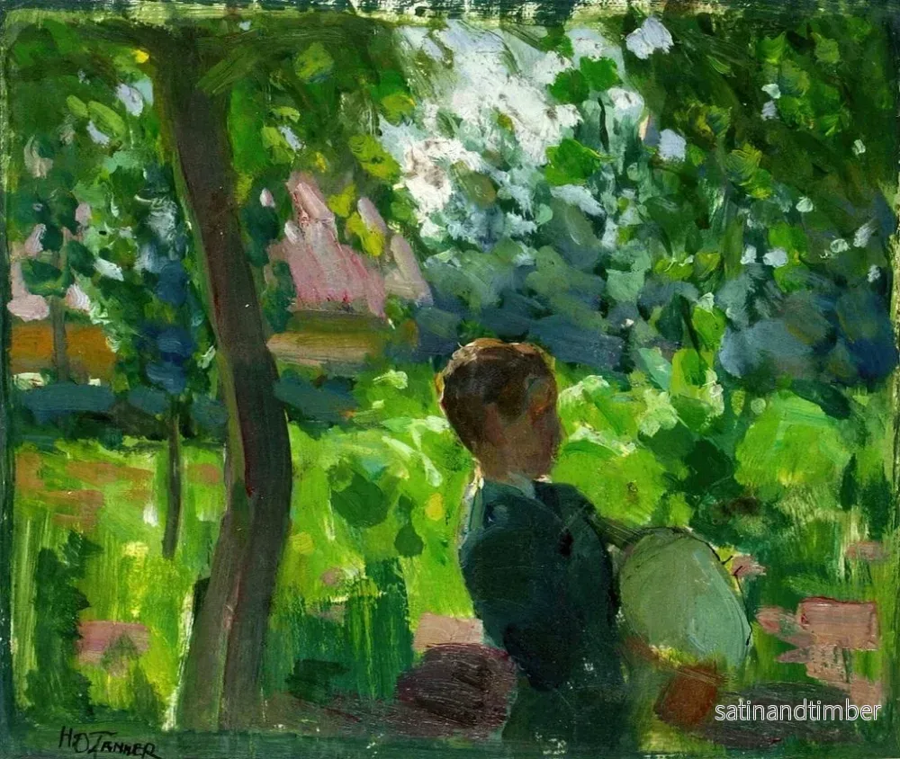 Reproduktion av målningen Studie för säckpipa lektionen - Henry Ossawa Tanner - Bild 2