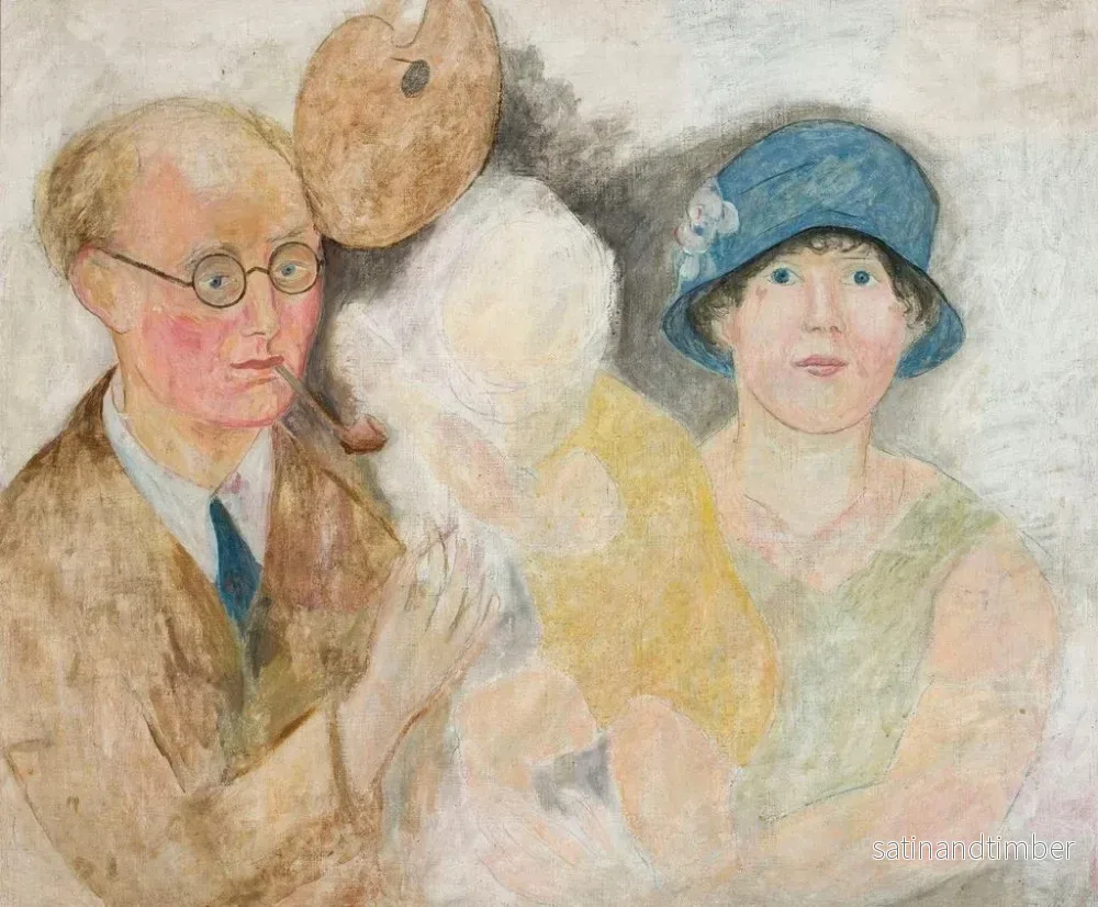 Reproduktion av målningen Portrait av en konstnär och hans familj - Tadeusz Makowski - Bild 2