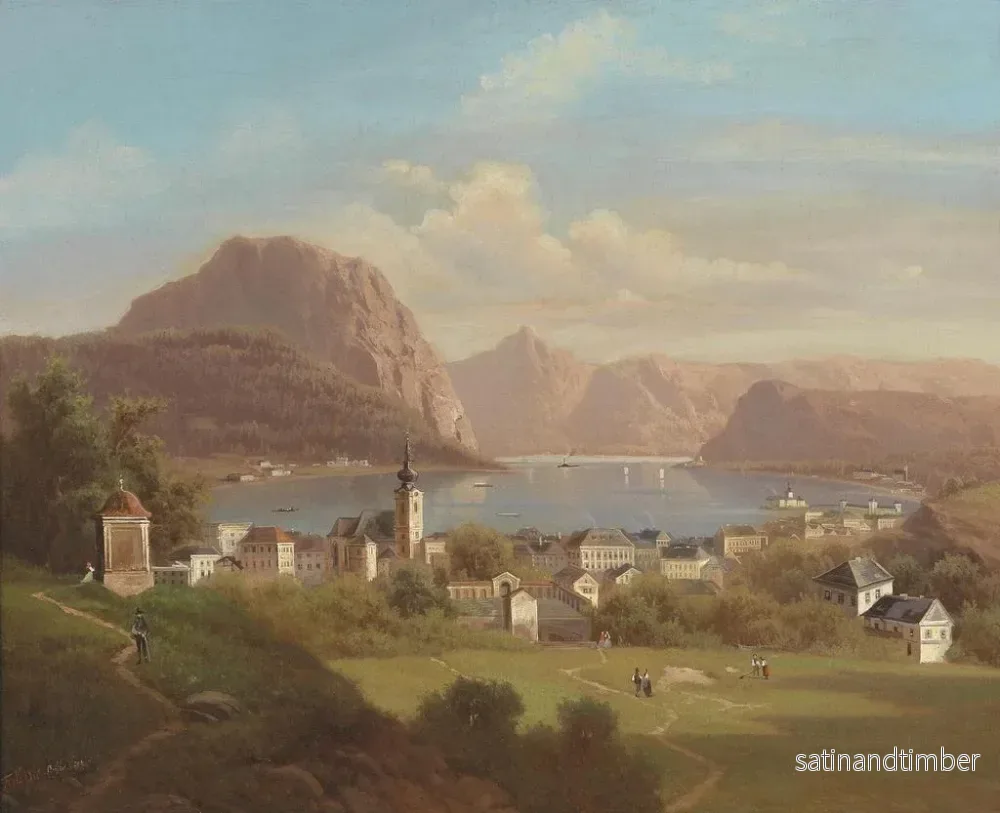 Reproduktion av målningen Vue sur Gmunden - Ferdinand Lepié - Bild 2