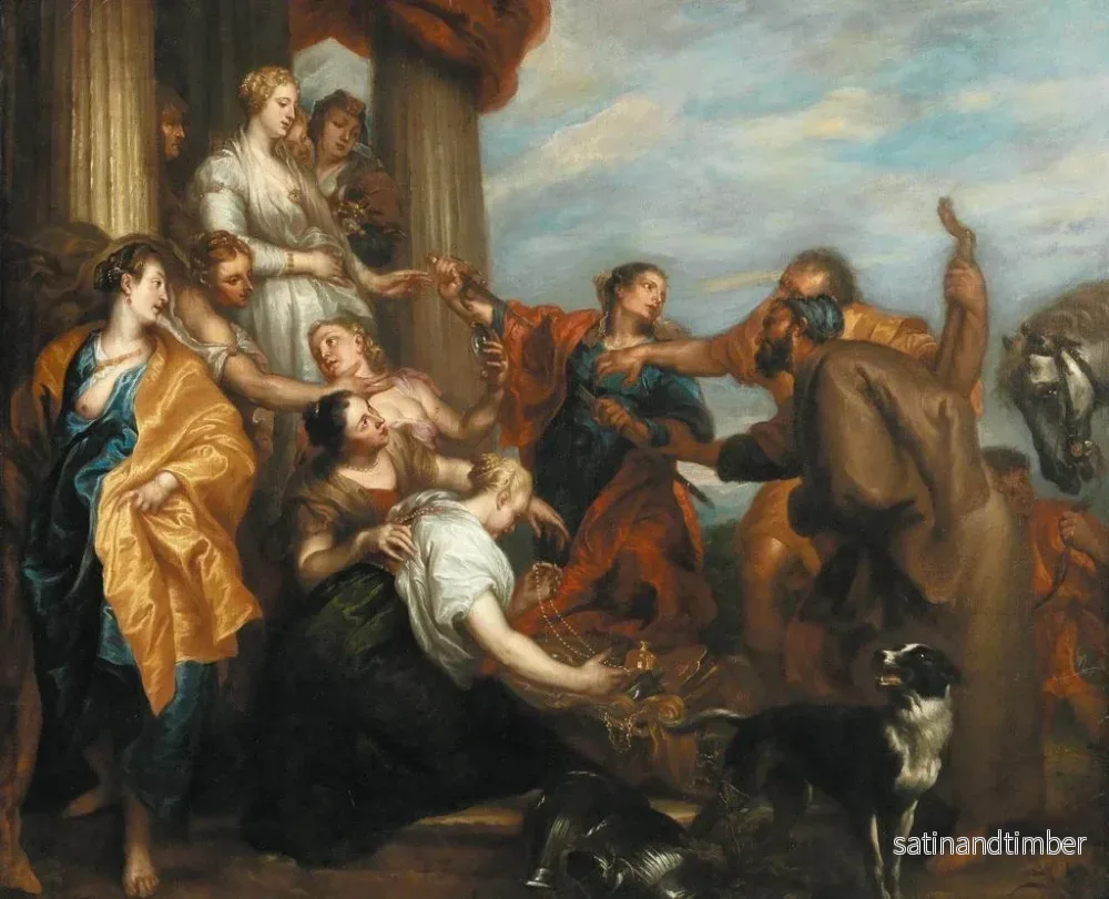 Reproduktion av målningen Achille bland Lycomède's flickor - Antoine van Dyck-skolan - Bild 2