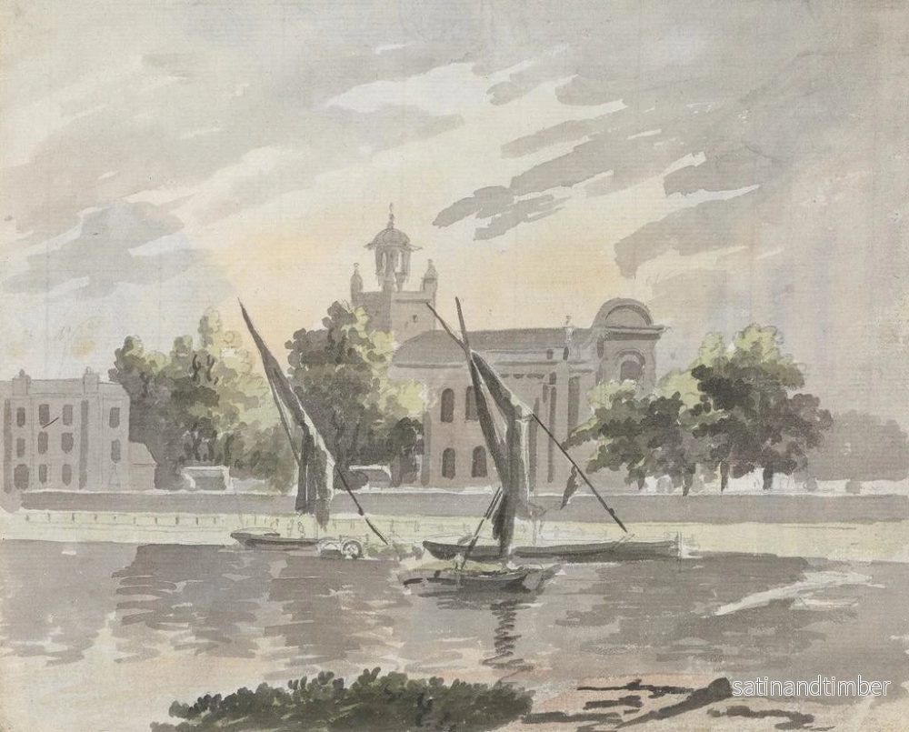 Reproduktion av målningen Vy av kyrkan i Isleworth - James Miller - Bild 2