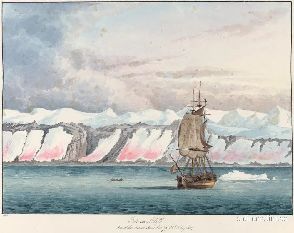 Reproduktion av målningen Falaises cramoisies - Charles Hamilton Smith - Bild 2