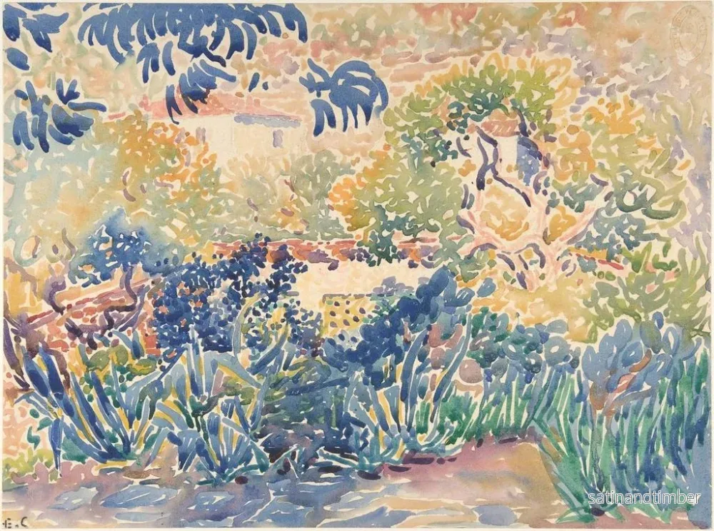 Reproduktion av målningen Le jardin de l'artiste à Saint-Clair - Henri-Edmond Cross - Bild 2