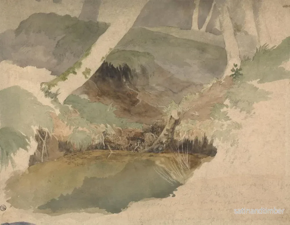 Reproduktion av målningen Bassin forestier - Robert Hills - Bild 2