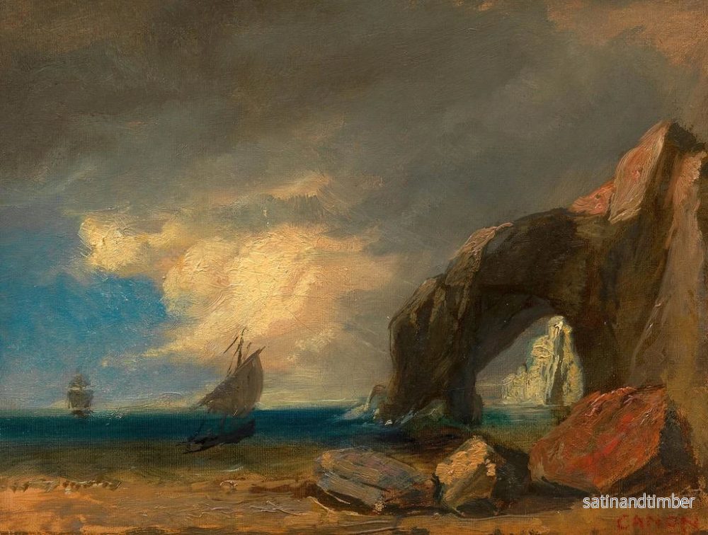 Reproduktion av målningen Studie av havet med fiskebåtar - Hans Canon - Bild 2