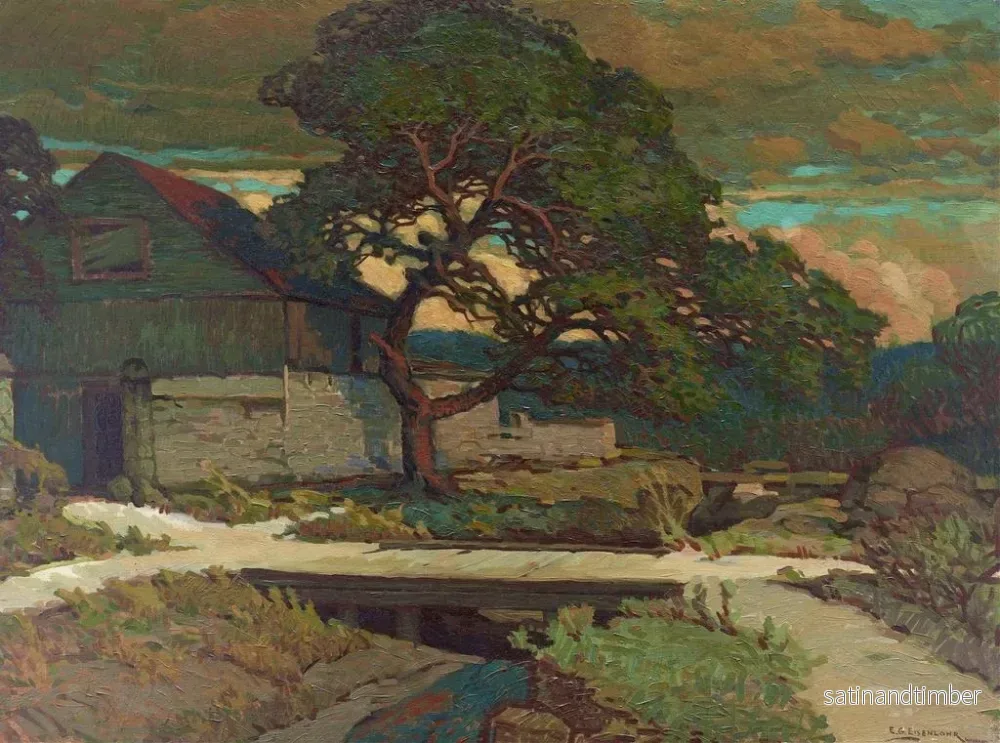 Reproduktion av målningen Corral à l'hôtel Nimitz de Fredericksburg - Edward G. Eisenlohr - Bild 2
