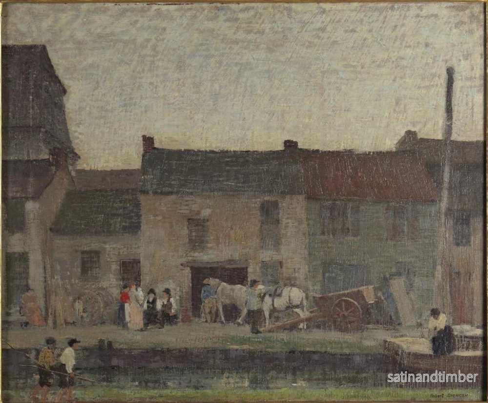 Reproduktion av målningen av kvällsslut - Robert Spencer - Bild 2