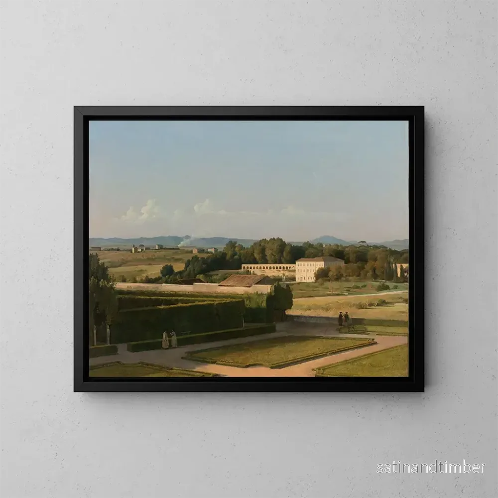 Reproduktion av målningen Vue des jardins de la Villa Médicis - Michel Martin Drolling