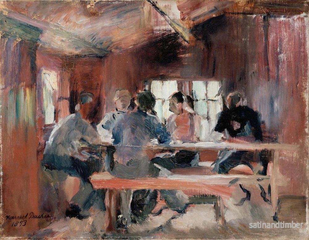 Reproduktion av målningen Studie för kortspelare - Harriet Backer - Bild 2
