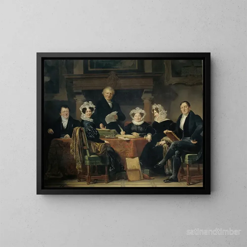 Reproduktion av målningen Les régents et régentes de l’asile des lépreux d’Amsterdam 1834-1835 – Jan Adam Kruseman Reproduktion av målningen Les régents et régentes de l’asile des lépreux d’Amsterdam 1834-1835 – Jan Adam Kruseman