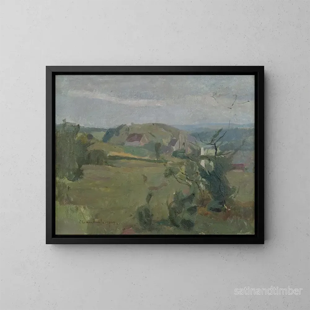 Reproduktion av målningen Landskapsbild vid Rechtenstein - Christian Landenberger