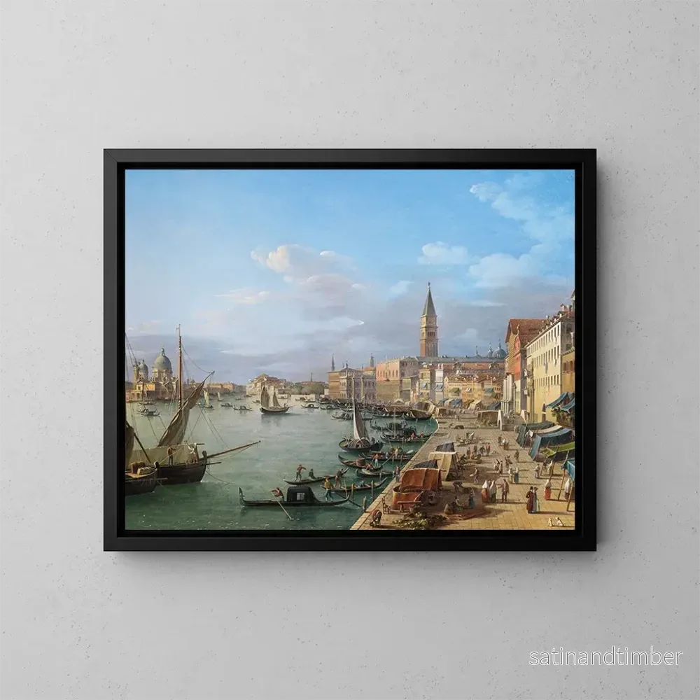 Reproduktion av målningen Riva degli Schiavoni, Venedig - Roberto Roberti