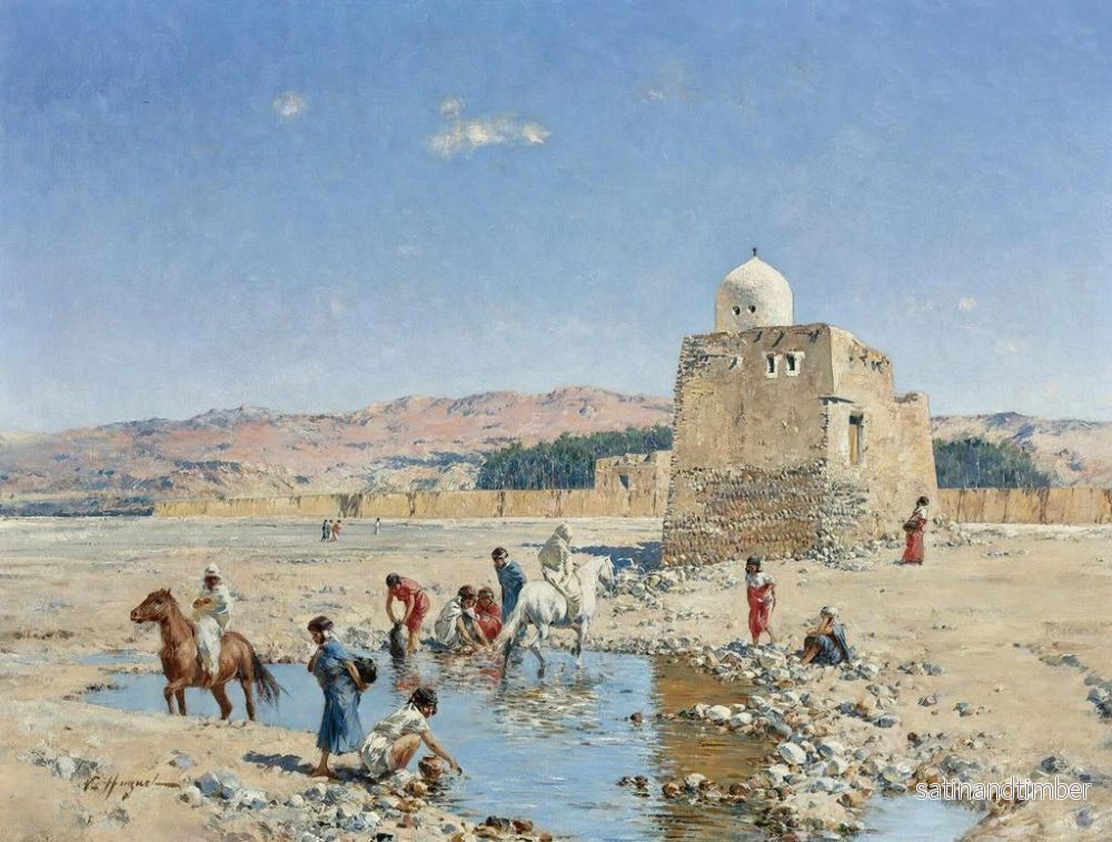 Reproduktion av målningen En oas - Victor Huguet - Bild 2