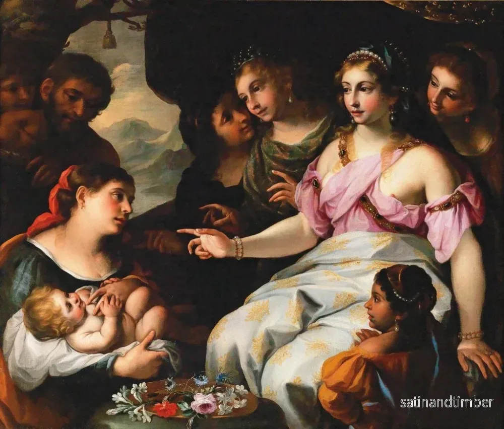 Reproduktion av målningen La découverte de Moïse - Elisabetta Sirani - Bild 2
