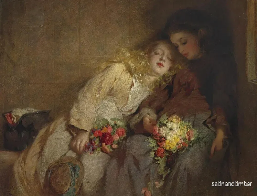 Reproduktion av målningen Le retour à la maison - George Elgar Hicks - Bild 2
