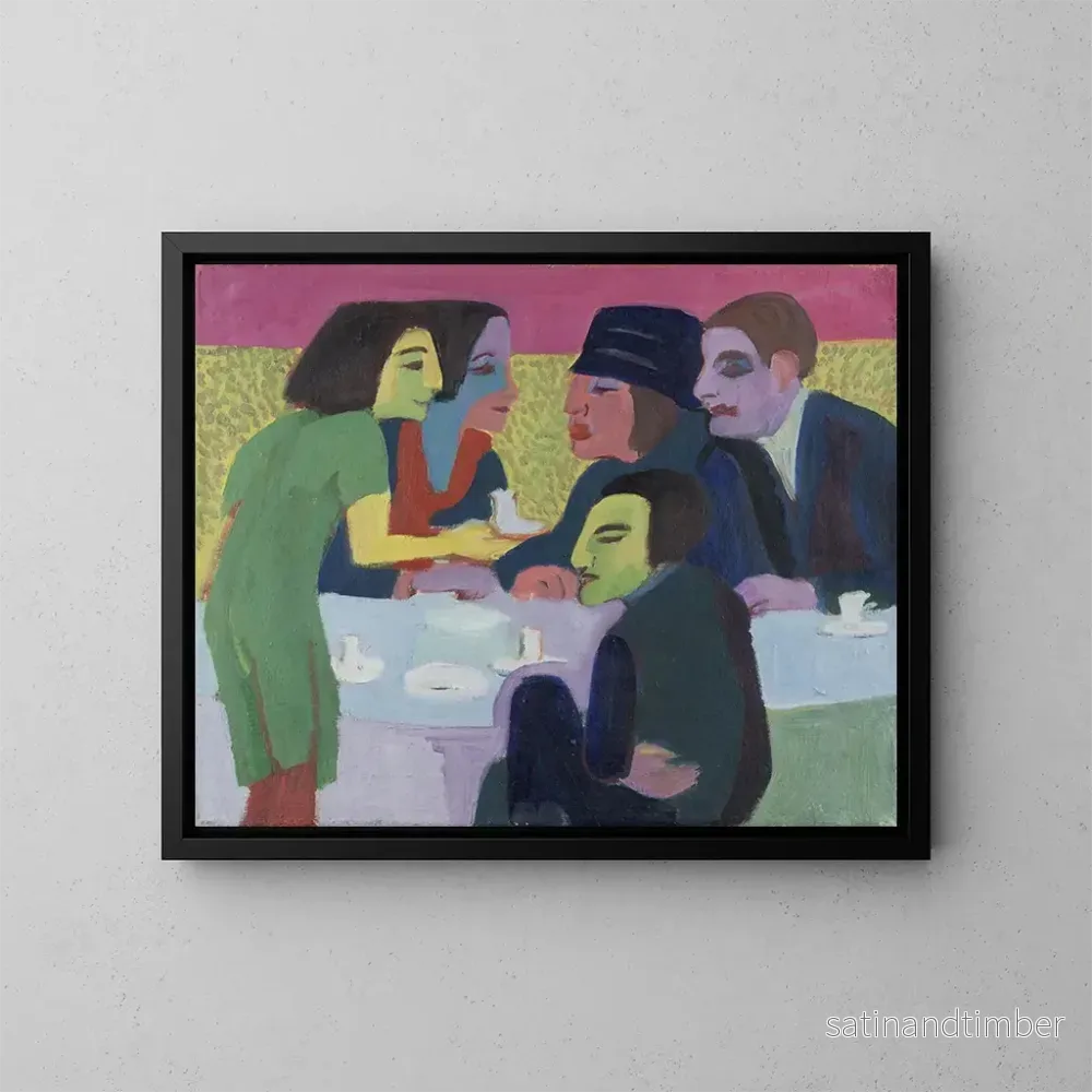 Reproduktion av målningen Scen i ett café - Ernst Ludwig Kirchner
