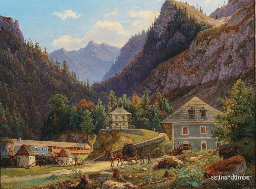 Reproduktion av målningen Motif de Styrie - Joseph Zahradniczek - Bild 2
