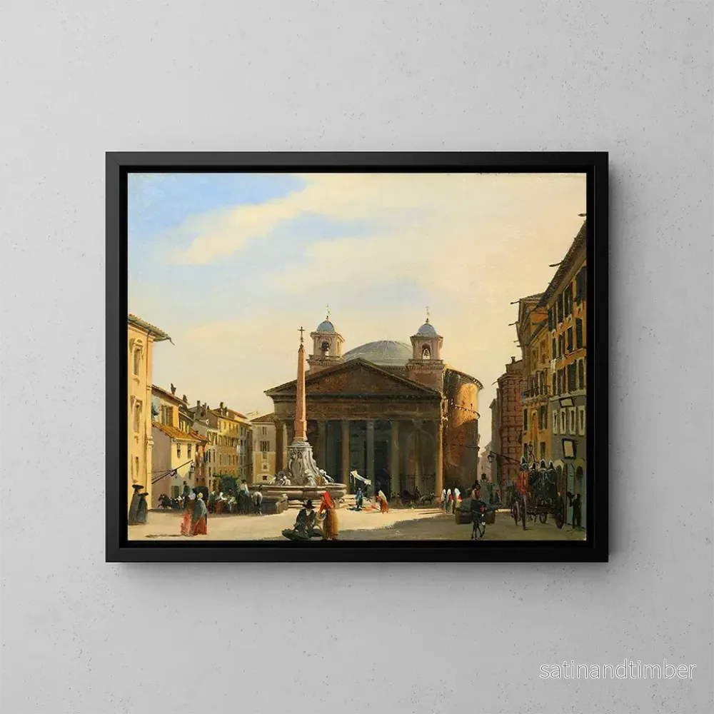 Reproduktion av målningen Le Panthéon de Rome - Ippolito Caffi