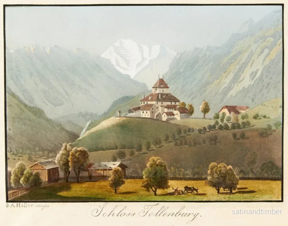 Reproduktion av målningen Château de Tellenburg - Jakob Samuel Weibel - Bild 2