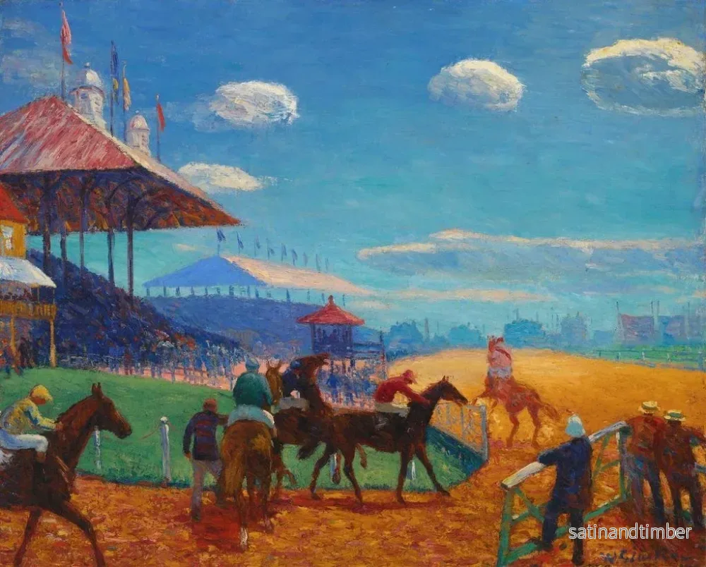 Reproduktion av målningen Piste de course - William James Glackens - Bild 2