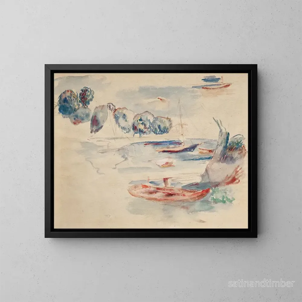 Reproduktion av målningen Studier av båtar - Pierre-Auguste Renoir