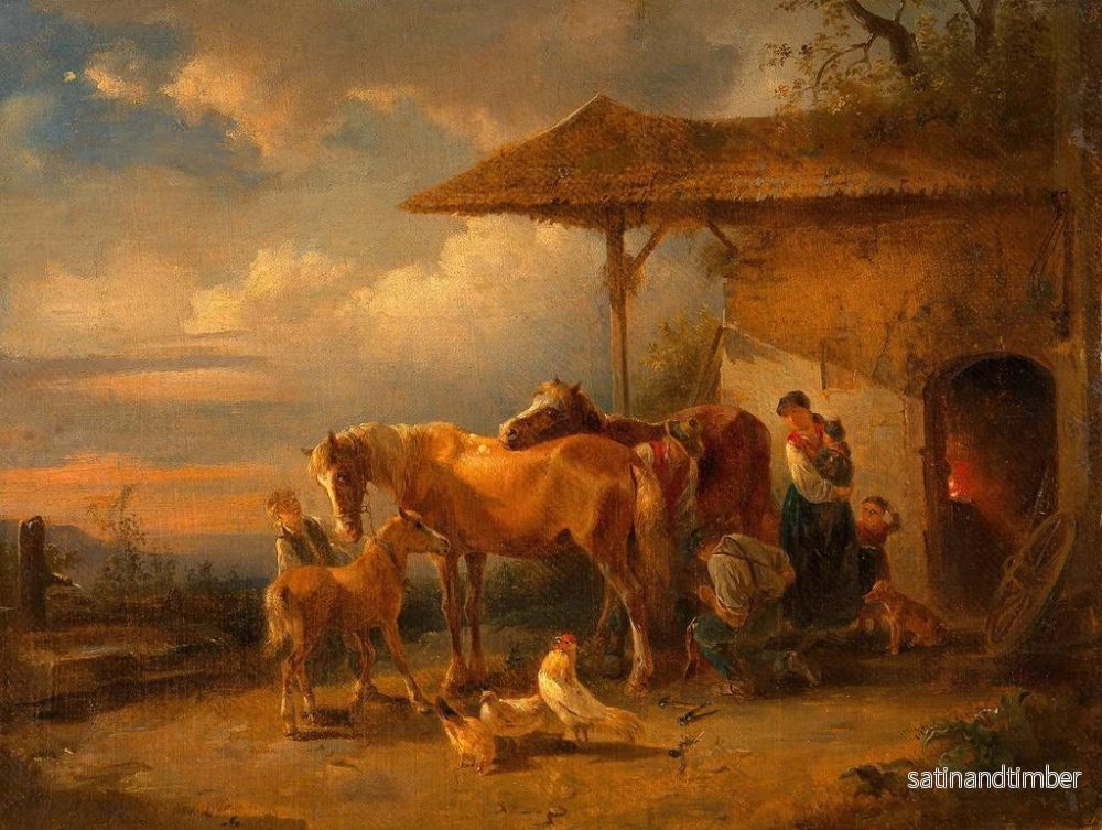 Reproduktion av målningen av byns smed - Friedrich August Matthias Gauermann - Bild 2