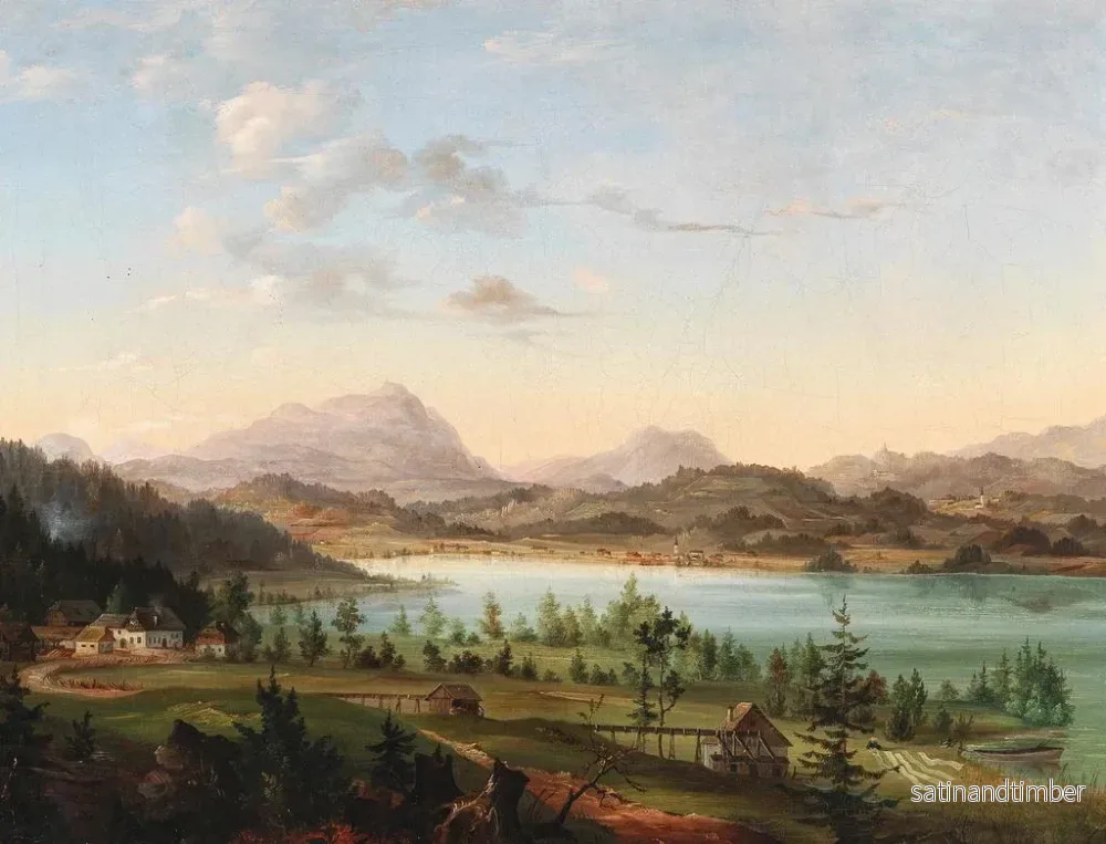 Reproduktion av målningen En vy över Ossiach-sjön - Josef Willroider - Bild 2