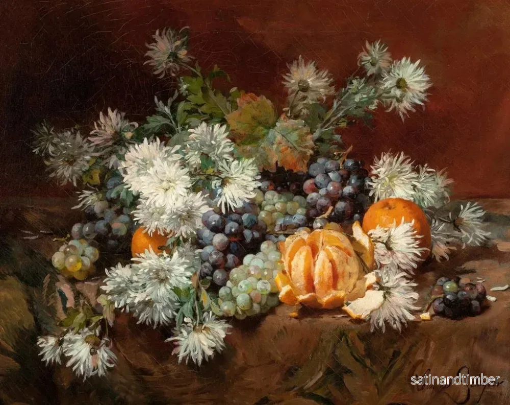 Reproduktion av målningen Naturtavla med frukter och blommor - Louis Marie de Schryver - Bild 2