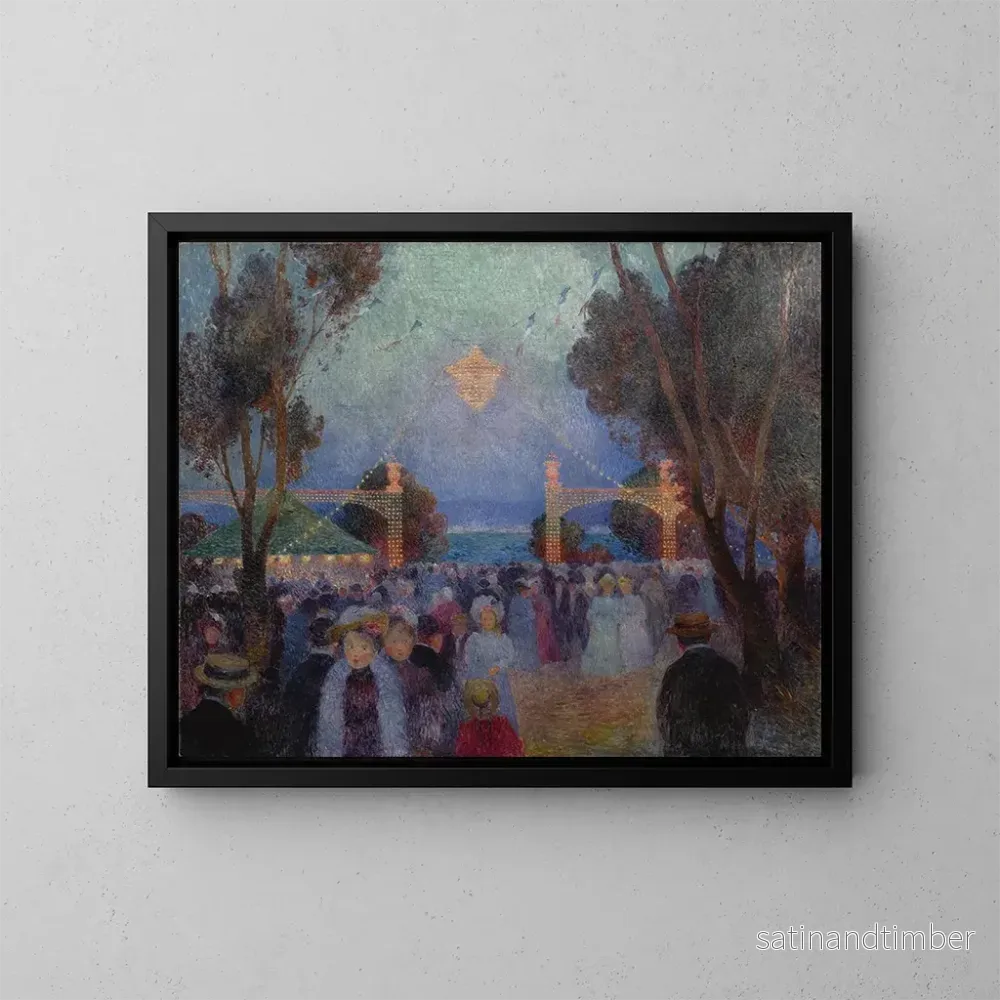 Reproduktion av målningen 14 Juillet fest för nöjesfält – Ferdinand du Puigaudeau Reproduktion av målningen 14 Juillet fest för nöjesfält – Ferdinand du Puigaudeau
