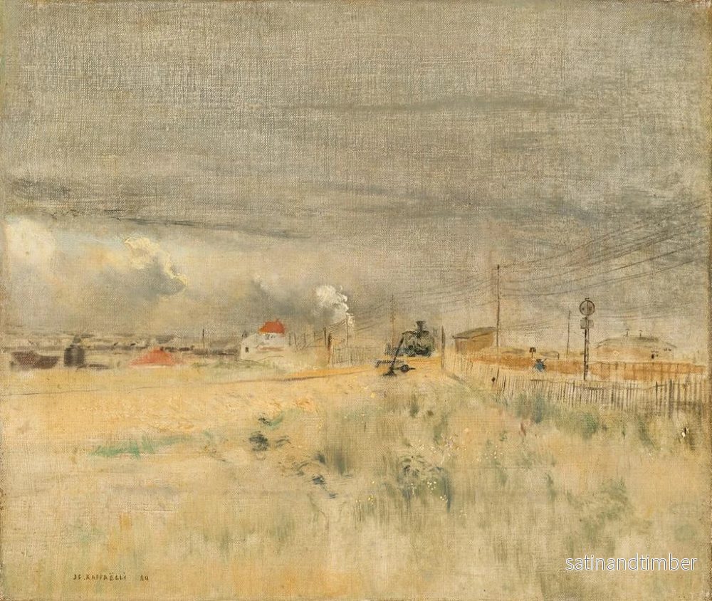 Reproduktion av målningen av lokomotiv i manövrering - Jean François Raffaëlli - Bild 2
