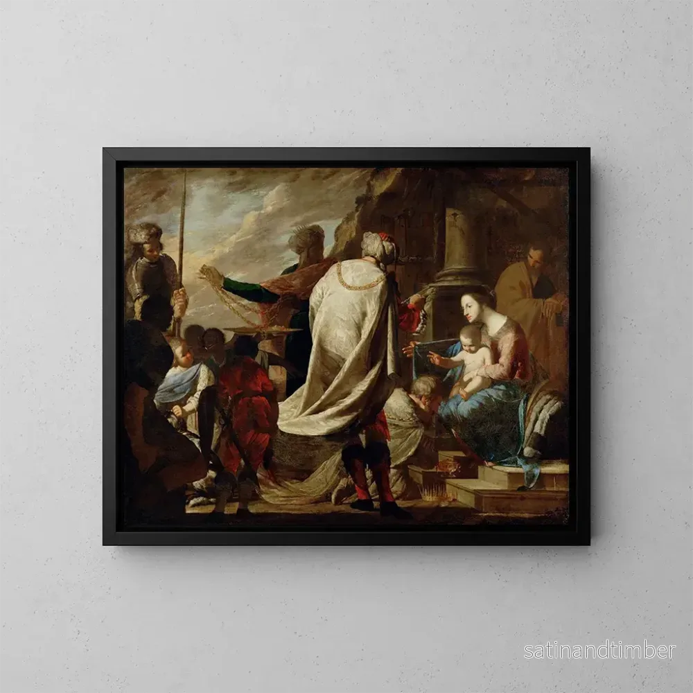 Reproduktion av målningen Adoration des Mages – Bernardo Cavallino Reproduktion av målningen Adoration des Mages – Bernardo Cavallino