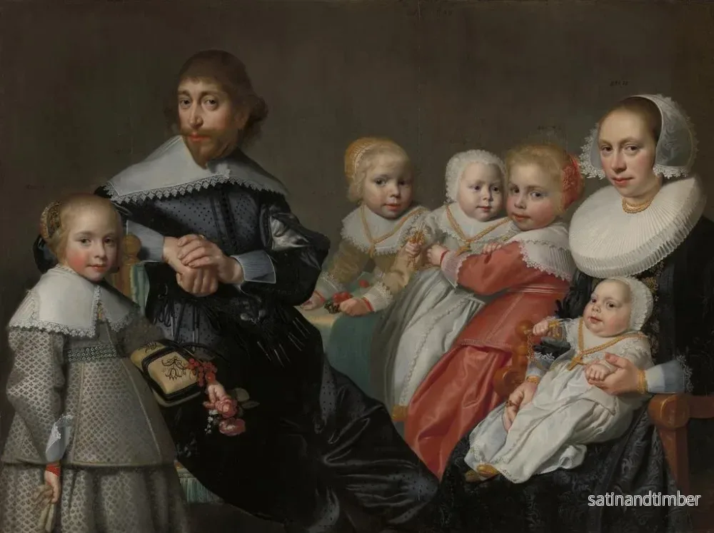 Reproduktion av målningen Docteur Cornelis van der Heijde och Ariaentgen Ariens de Buijser med deras barn - Jan Daemen Cool - Bild 2