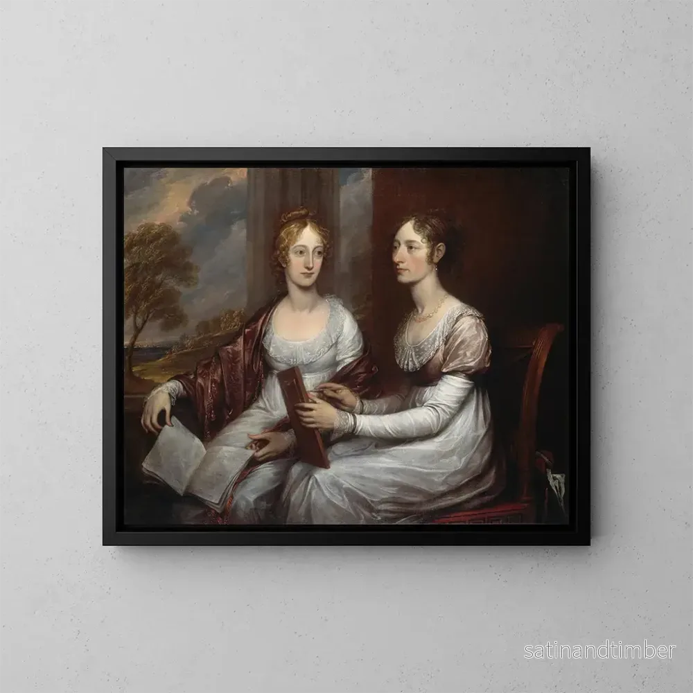 Reproduktion av målningen Les demoiselles Mary et Hannah Murray - John Trumbull