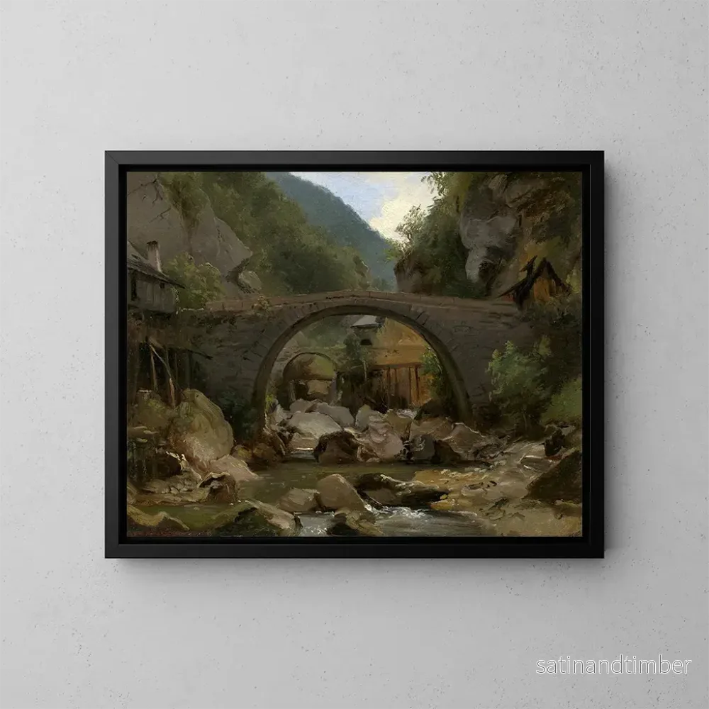 Reproduktion av målningen Ruisseau de montagne en Auvergne – Théodore Rousseau Reproduktion av målningen Ruisseau de montagne en Auvergne – Théodore Rousseau