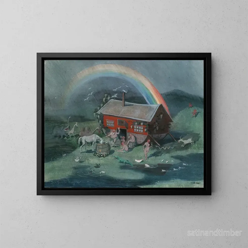 Reproduktion av målningen La première taverne - Ivar Arosenius
